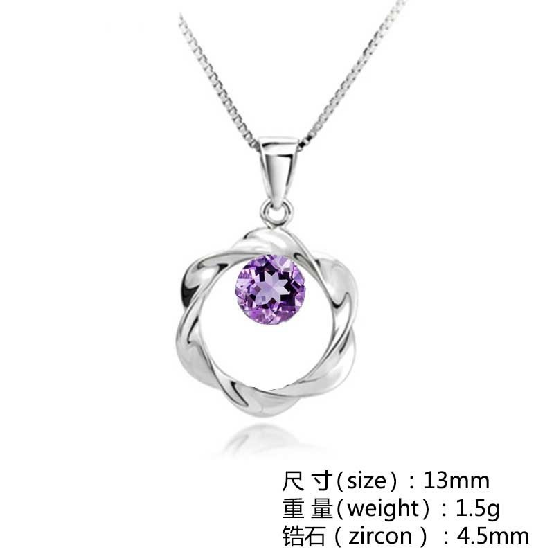 Simple Xuanlian Dance 925 Pendant Female Silver Diamond Necklace Single Silver Pendant