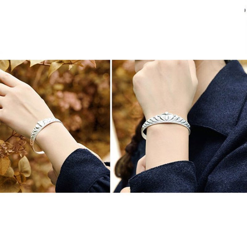 Silver Crown Bracelet 999 Cupronickel Silver Bracelet Bracelet New Fashion Retro Jewelry